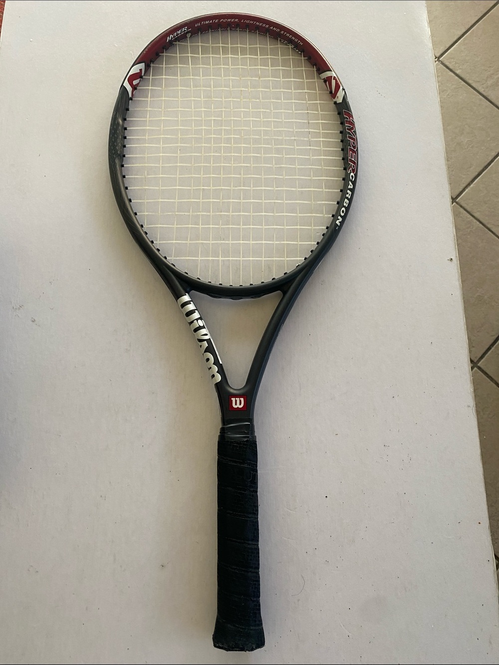 Wilson Hyper Pro Staff Tennis Racket in Black, Red and White